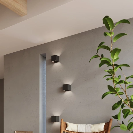 Wall lamp LUCA black LED IP54