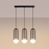 Hanging lamp BRINA 3L black + 3x LED Bulb G9 3000K Warm 4.5W 450lm