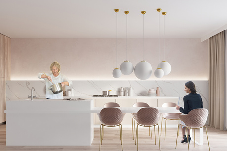 Pendant lamp UGO 20 gold + 1x LED Bulb E27 3000K Warm 7.5W 620lm