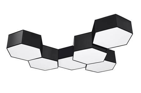 Ceiling lamp SUNDE 13 black + 2x LED bulb E27 3000K Warm 7.5W 620lm.