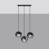 Pendant lamp TULOS 3L black