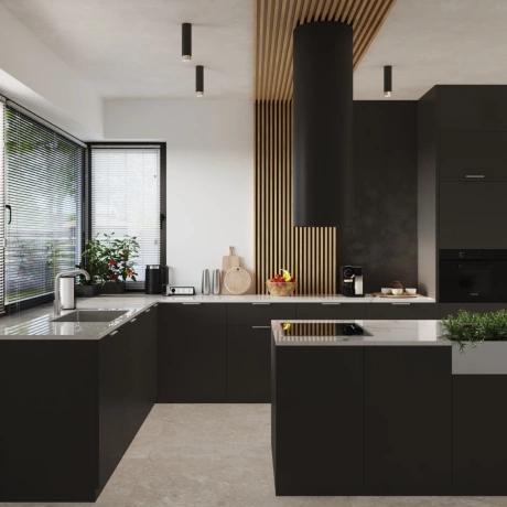 Ceiling lamp NERO 22,5 black/chrom