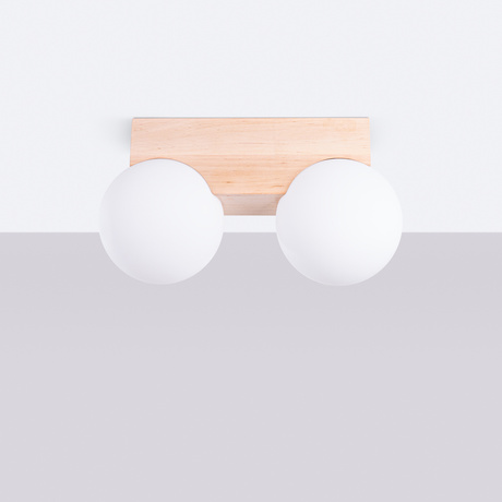 Ceiling lamp BULBO 2 natural wood