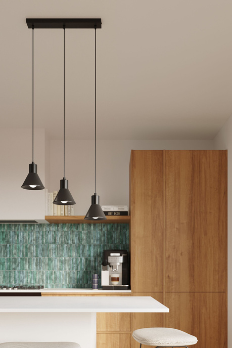 Hanging lamp TALEJA 1 black [E27 + 1x LED bulb E27 3000K Warm 7,5W 620lm.