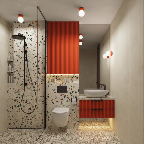 Ceiling lamp ZORI peach IP44