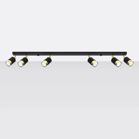 Ceiling lamp NERO 6 black/golden