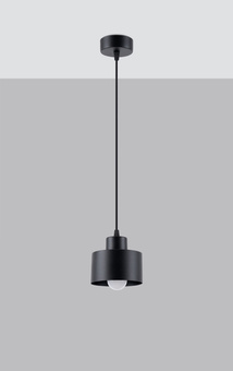 Ceiling pendant SAVAR 1 black + 1x LED Bulb E27 3000K Warm 7.5W 620lm