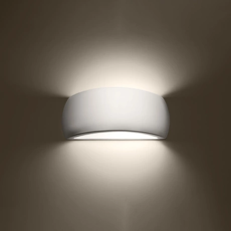 Varnished wall lamp PONTIUS white gloss
