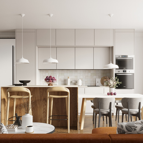 Pendant lamp GINA white + 1x LED Bulb E27 3000K Warm 7.5W 620lm