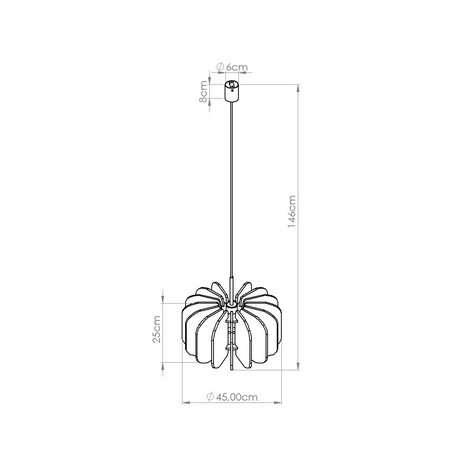 Pendant lamp MULA 45 yellow