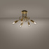Chandelier SUPEŁ 5 in golden gloss + 5X LED Bulb E27 4000K Cool White 7.5W 690lm.
