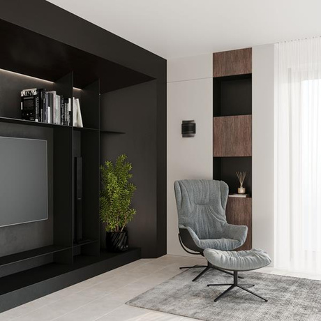 Wall lamp HESTIA black + 1x LED Bulb G9 3000K Warm 4.5W 510lm