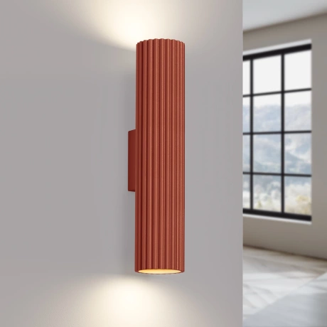 Wall lamp KARBON 30 red ochre