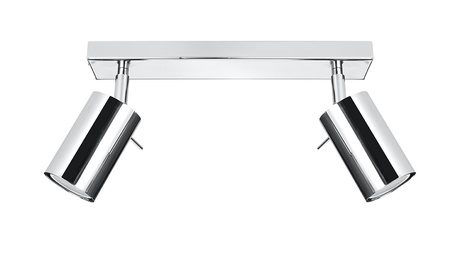 Ceiling light RING 2 chrome + 2x LED Bulb GU-10 3000K Warm 7W 620lm