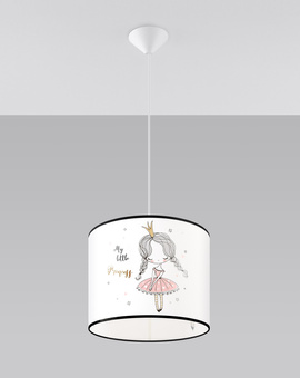 Hanging lamp PRINCESS 30 + 1x LED Bulb E27 4000K Cool White 7.5W 650lm