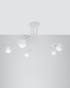 Chandelier SUPEŁ 5 white + 5x LED Bulb E27 3000K Warm 7.5W 620lm