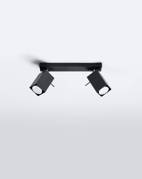 Ceiling lamp MERIDA 2 black + 2xLED Bulb GU-10 3000K Warm 7W 620lm