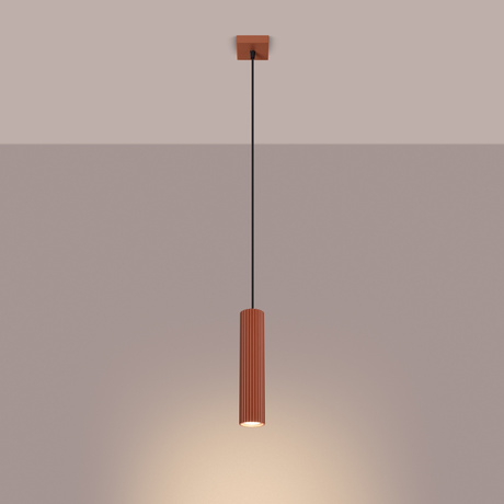 Pendant lamp KARBON 1 red ochre