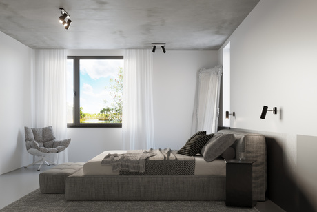 Ceiling lamp DIREZIONE 2 black + 2x LED Bulb GU-10 4000K Cool White 7W 630lm