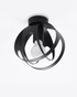 Ceiling lamp TULOS black + 1x LED Bulb E27 4000K Cool White 7.5W 650lm
