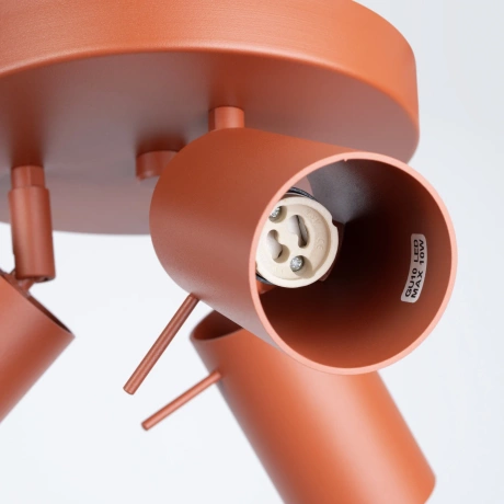 Ceiling lamp RING 3P red ochra