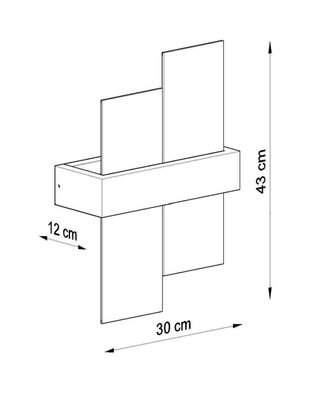 Wall lamp PHOENIX 1 wenge + 1x LED Bulb E27 4000K Cool White 7.5W 650lm