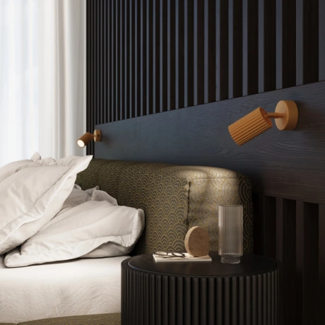 Wall lamp KARBON gold with a switch