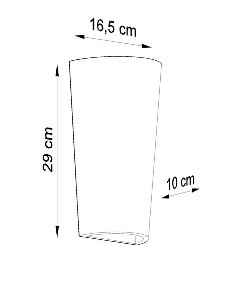 Wall ceramic lamp LANA white + 1x LED Bulb E27 4000K Cool White 7.5W 650lm