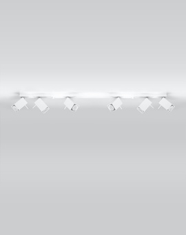 Ceiling lamp MERIDA 6L white + 6x LED GU-10 4000K Cool White 7W 630lm bulbs