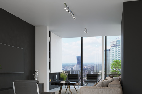 Ceiling lamp RING 4 chrome + 4x LED Bulb GU-10 3000K Warm 7W 620lm