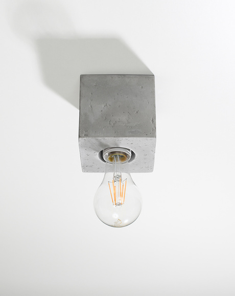 Ceiling lamp ARIZ concrete + 1x LED Bulb E27 3000K Warm 7.5W 620lm
