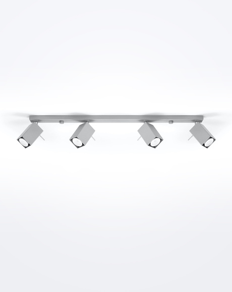 Ceiling lamp MERIDA 4L gray + 4x LED Bulb GU-10 3000K Warm White 7W 620lm