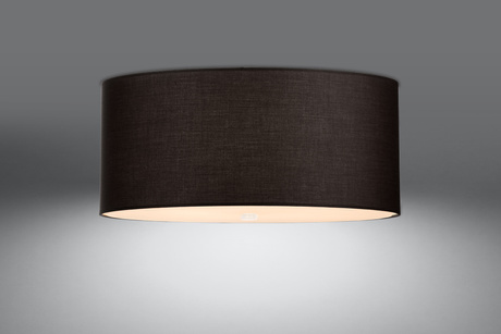 Ceiling lamp OTTO 70 black + 6x LED Bulb E27 3000K Warm White 7.5W 620lm