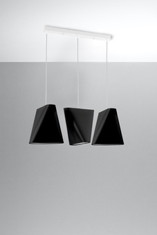 Chandelier BLUM 3 black + 3x LED Bulb E27 3000K Warm 7.5W 620lm