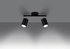 Ceiling lamp LEMMI 2 black + 2x LED Bulb GU-10 4000K Cool White 7W 530lm