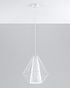 Hanging lamp DEMI white + 1x LED Bulb E27 3000K Warm 7.5W 620lm