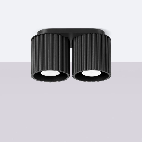 Ceiling lamp AURA 2 black GU10