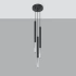 Pendant lamp MOZAICA 3P black/chrome