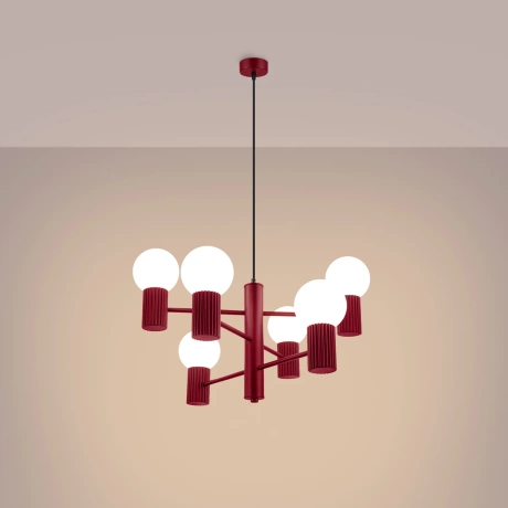 Chandelier HALO 6 burgundy