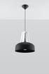 Ceiling lamp CASCO black/white wood + 1x LED Bulb E27 4000K Cool White 7.5W 650lm