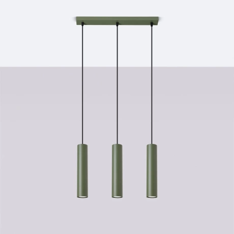 Pendant lamp LAGOS 3L olive green