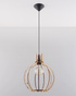 Pendant lamp ARANCIA natural wood + 1x LED Bulb E27 4000K Cool White 7.5W 650lm