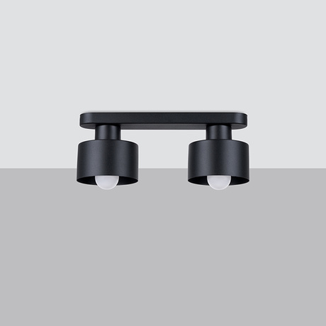 Ceiling lamp SAVAR 2 black + 2x LED Bulb E27 3000K Warm 7.5W 620lm.