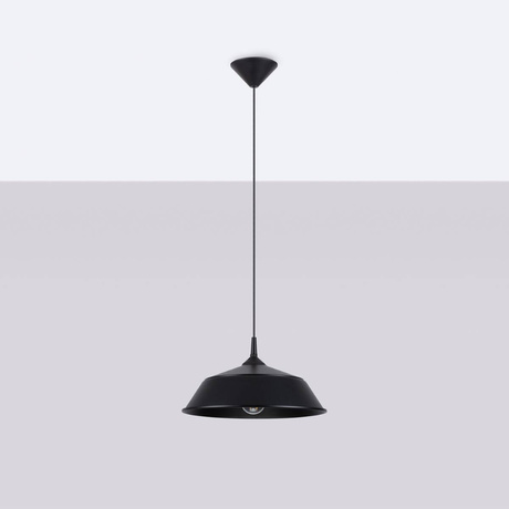 Hanging lamp FRIKA black + 1x LED Bulb E27 3000K Warm White 7.5W 620lm