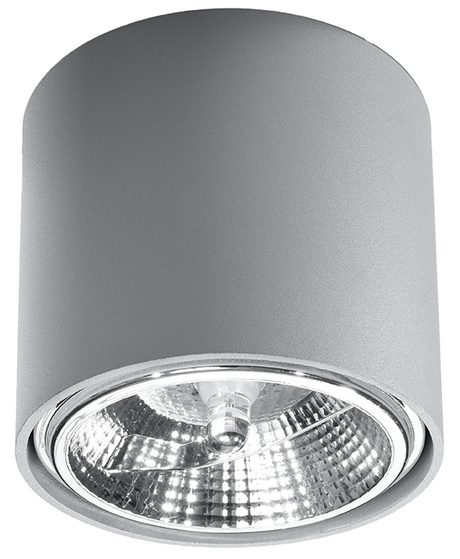 Ceiling lamp TIUBE gray + 1x LED Bulb GU10 AR111 3000K WARM 12W 800lm