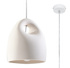 Ceramic pendant lamp BUKANO white + 1x LED Bulb E27 4000K Cool White 7.5W 650lm