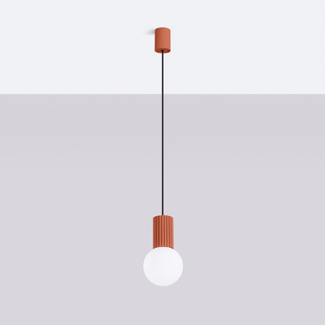 Pendant lamp HALO 1 red ochra