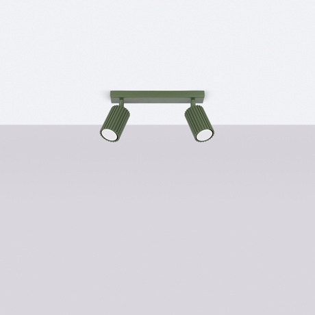 Ceiling lamp KARBON 2 olive green