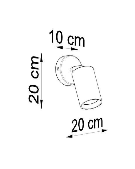 Wall lamp BERG natural wood + 1x LED bulb GU-10 3000K Warm 7W 620lm