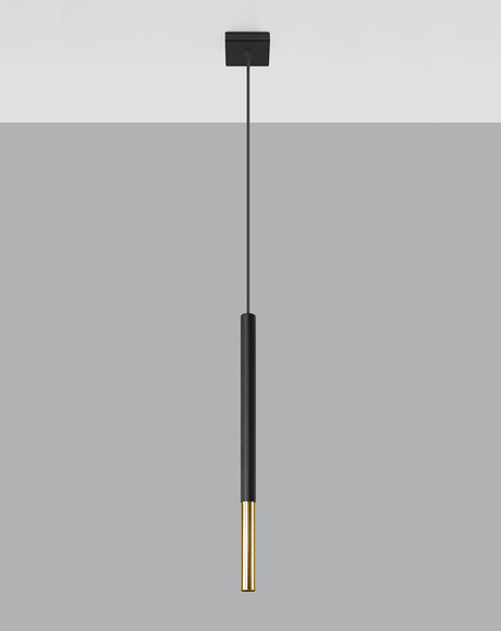 Ceiling pendant MOZAICA 1 black/gold + 1x LED Bulb G9 4000K Cool White 4.5W 530lm